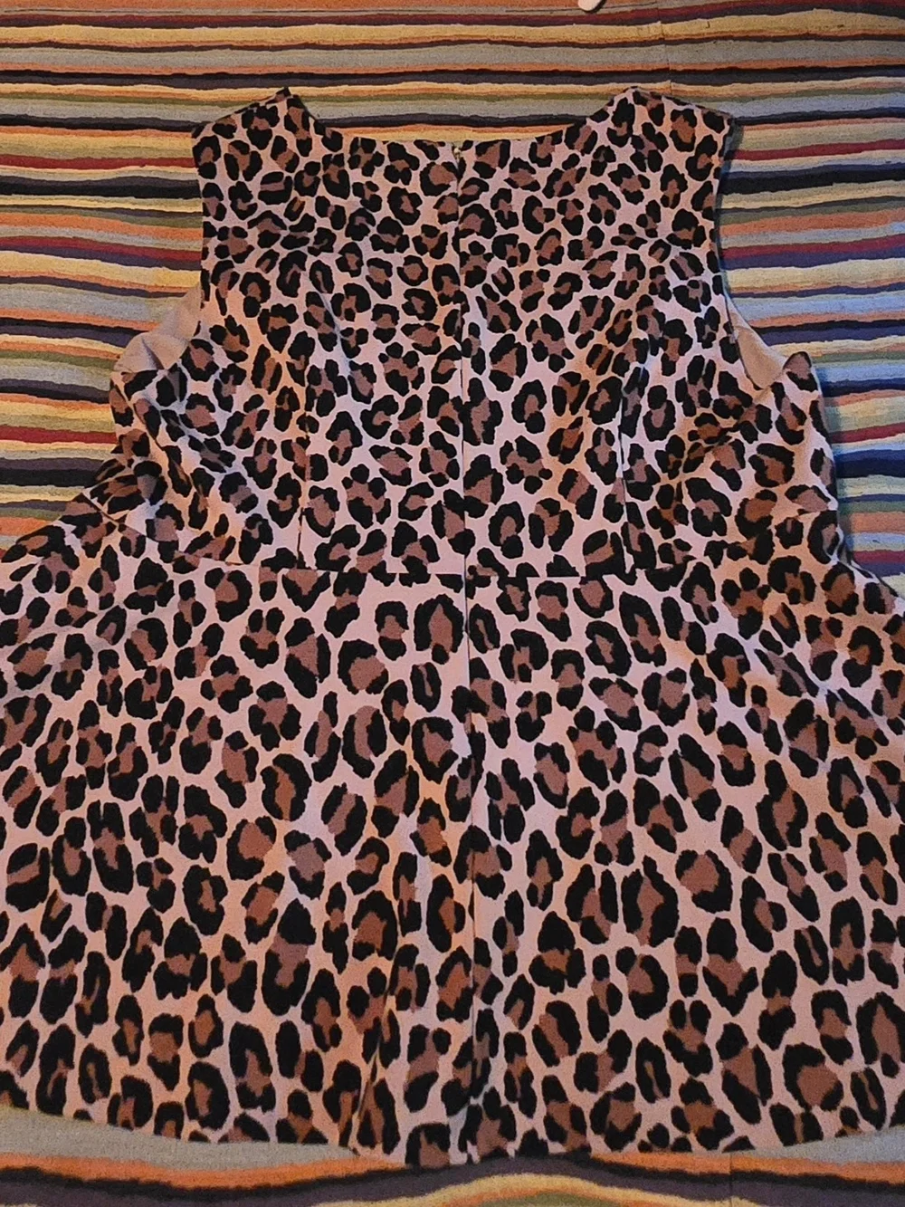 Kate Spade Woman's Tan/Black Leopard Print Sleeveless Peplum Top Size 6 NWOT
